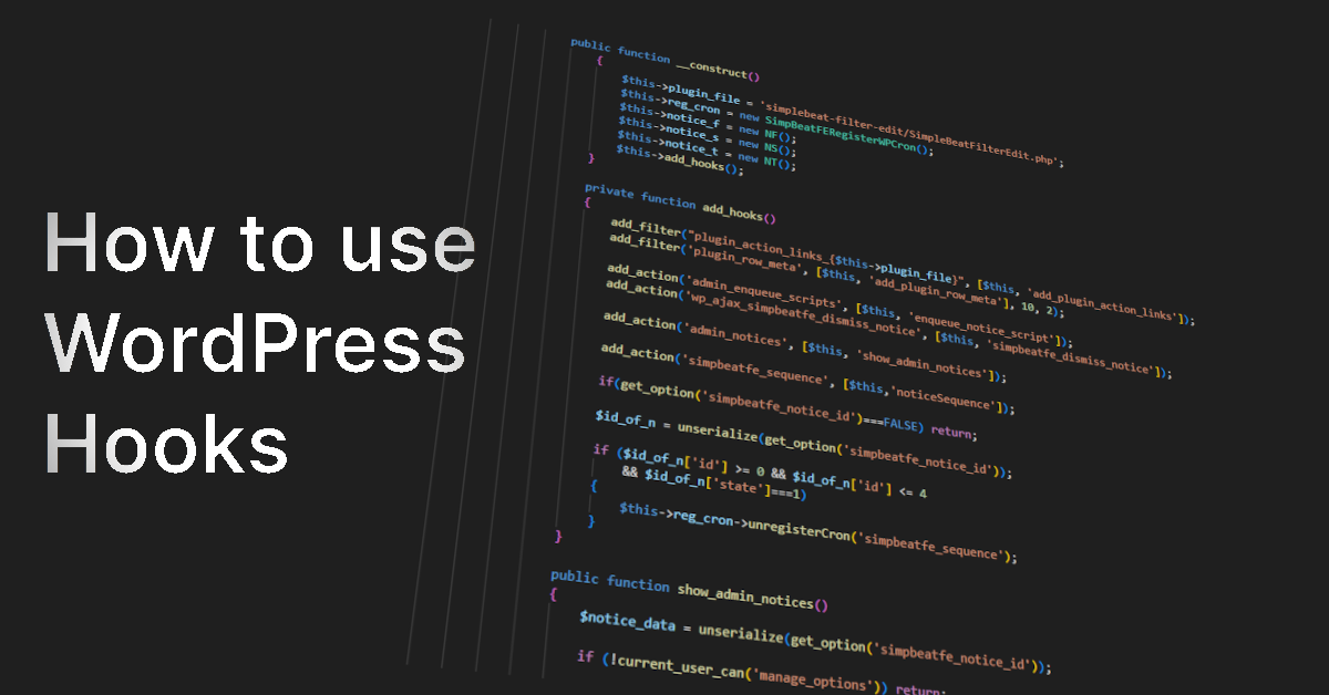 How to use wordpress hooks